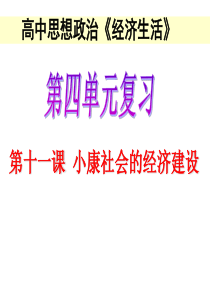 第十一课小康社会的经济建设