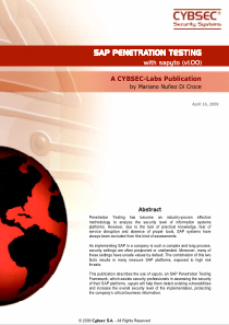 SAP PENETRATION TESTING