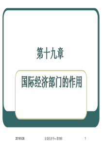 第十九章国际经济部门的作用