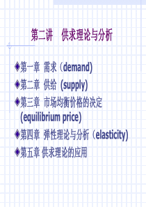 管理经济学-第二讲供求理论与分析