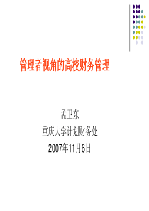 管理者视角的高校财务管理