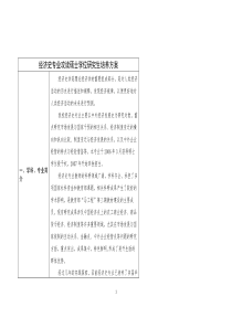 经济史专业研究生培养方案