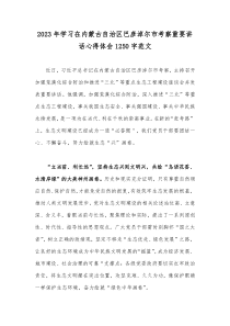 2023年学习在内蒙古自治区巴彦淖尔市考察重要讲话心得体会1250字范文