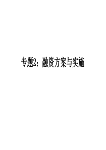 融资方案与实施