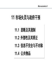 西方经济学微观部分-11市场失灵与政府干预-第5版