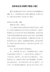 挂职表态发言集聚【精选8篇】