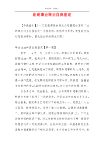 出纳事业转正自我鉴定