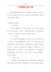 专项整治方案4篇