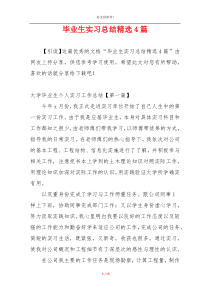 毕业生实习总结精选4篇