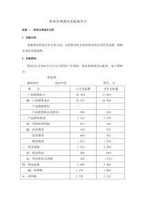 财务管理课内实验指导书