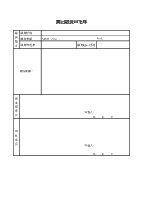 集团融资审批单MF204