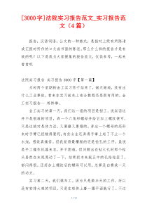 [3000字]法院实习报告范文_实习报告范文（4篇）