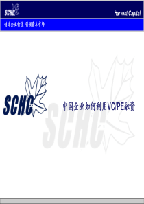 SCHC培训课件：中国企业如何利用PE融资