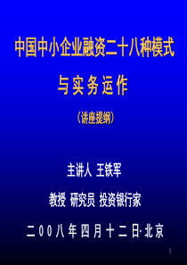 中国中小企业融资28种式与实务运作