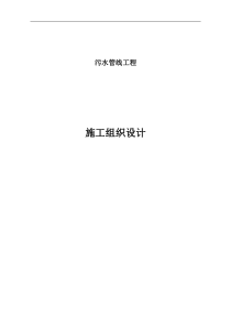 室外排水工程污水管线工程施工组织计划(塑料检查井)