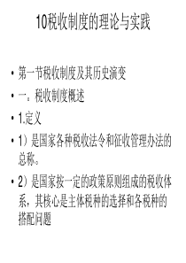 10税收制度的理论与实践