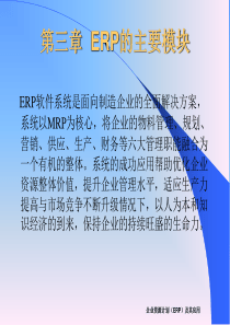 ERP的主要模块