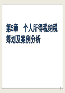 05个人所得税纳税筹划及案例