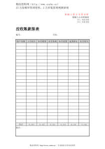 应收账款报表