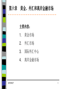 10第六章黄金外汇和离岸市场