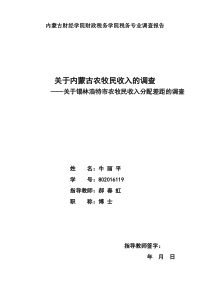 关于内蒙古农牧民收入的调查(2)