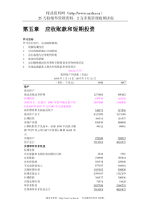 第五章应收账款和短期投资