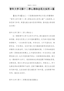 青年大学习第十二季心得体会范文实用4篇