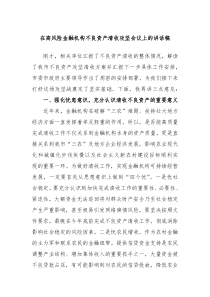 (领导讲话稿)在高风险金融机构不良资产清收攻坚会议上的讲话稿