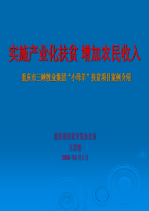 实施产业化扶贫增加农民收入-“小母猪”产业化扶贫案例分析