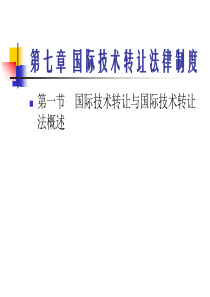 7国际技术、投资、税法