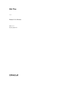 Oracle官方文档中文版-SQLPlus入门 Release 92 for Windows