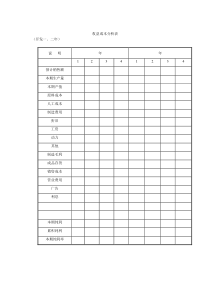 收益成本分析表-1