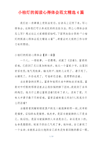 小桔灯的阅读心得体会范文精选4篇