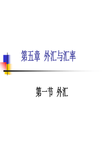 第5章 外汇与汇率