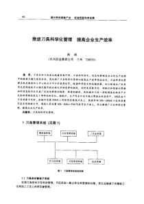 【机械工程】推进刀具科学化管理提高企业生产效率