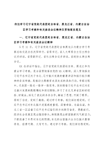 传达学习辽宁省党政代表团赴吉林省黑龙江省内蒙古自治区学习考察和有关座谈会议精神及贯彻落实意见