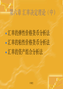 第六章汇率决定理论（中）-第六章汇率决定理论（下）