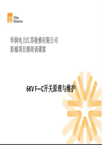 《6KVF-C开关原理与维护》彭城电气项目部