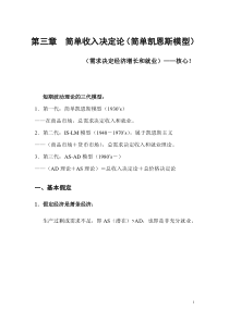 第三章 简单收入决定论(简单凯恩斯模型)