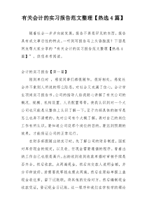 有关会计的实习报告范文整理【热选4篇】