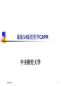 中财投资学CAPM