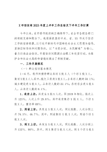 X市信访局2023年度上半年工作总结及下半年工作打算