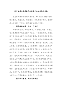 关于某县公安局能力作风提升年活动情况总结