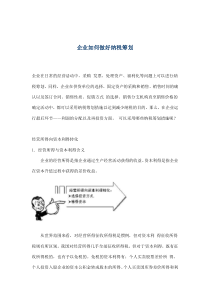 企业如何做好纳税筹划(doc5)