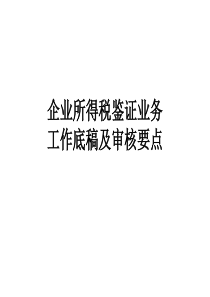 企业所得税审核要点