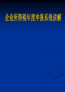 企业所得税年度申报系统