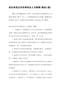 政治表现及具体事例怎么写集聚（精选5篇）