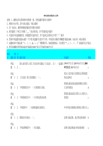 全国税务人员执法资格考试统一考试(立法法)