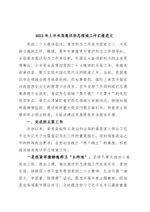 2023年上半年局意识形态领域工作汇报分析研判报告总结(参考资料)