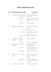 新时代文明实践活动计划表